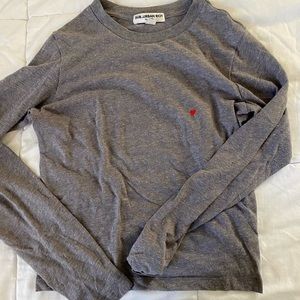 thin grey long sleeve